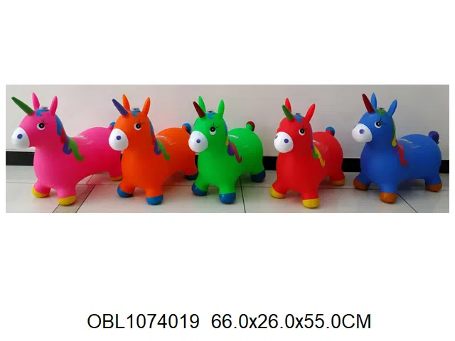 充气跳跳独角兽带音乐 包电 5色混装_OBL1074019