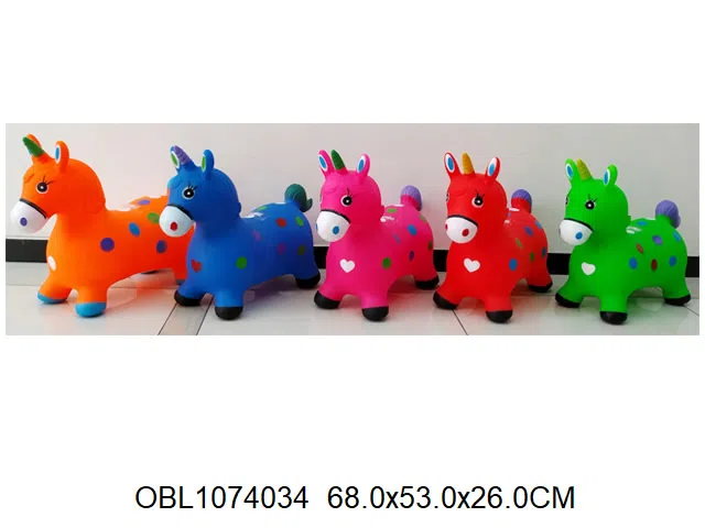 充气跳跳独角兽 5色混装_OBL1074034