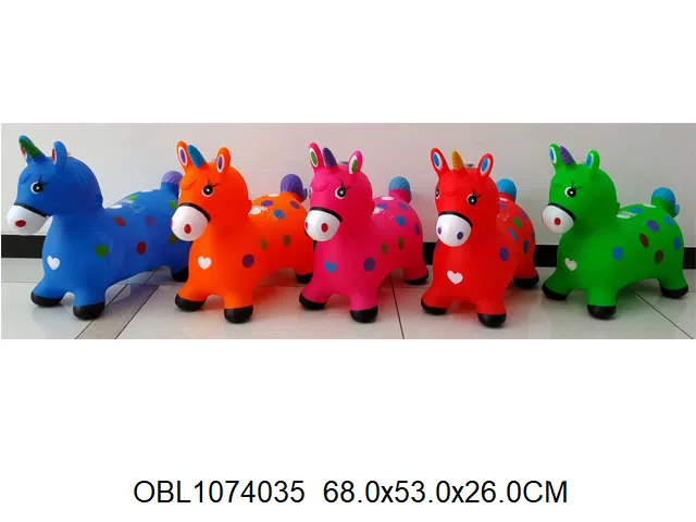 充气跳跳独角兽带音乐 包电 5色混装_OBL1074035
