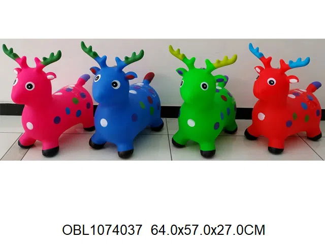 充气跳跳鹿带音乐 包电 4色混装_OBL1074037
