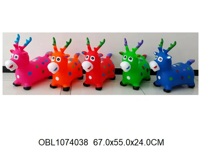 充气跳跳龙马 5色混装_OBL1074038