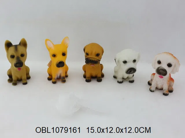 5只庄搪胶小狗带BB哨_OBL1079161