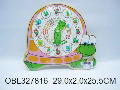 木制钟式乌龟拼图_OBL327816