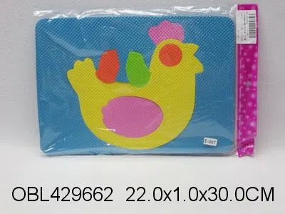 EVA鸡益智拼图 5色混装_OBL429662