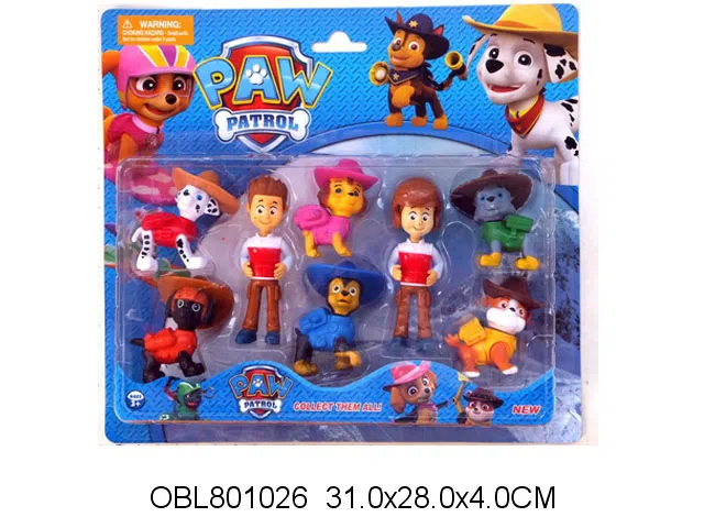 8只庄3.2-4寸草帽狗狗巡逻队公仔_OBL801026