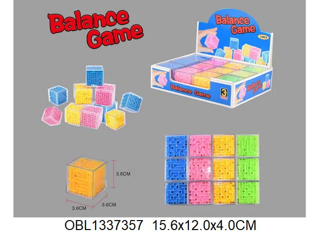 益智平衡迷宫盒 4色混装 12个装1展示盒_OBL1337357