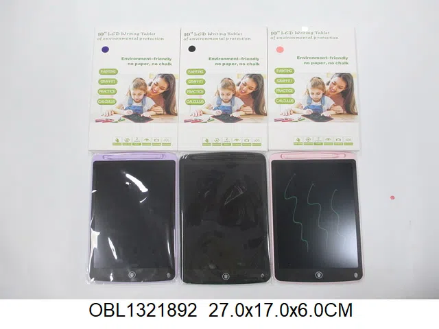 10寸液晶写字板3粒 AG13 包电 3色混装_OBL1321892
