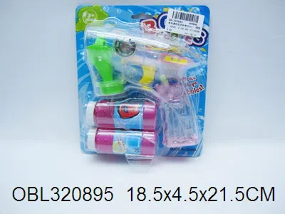 电动透明泡泡枪带四灯闪光音乐配2瓶水 无包电_OBL320895