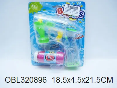 电动透明泡泡枪带四灯闪光配1瓶水 无包电_OBL320896