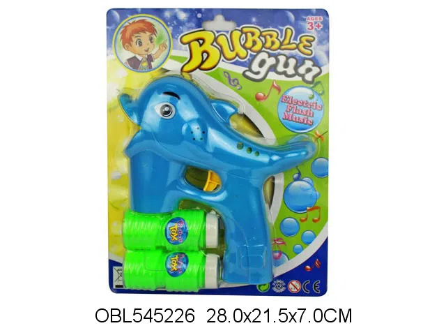 电动海豚泡泡枪带灯光配2瓶泡泡水 无包电_OBL545226