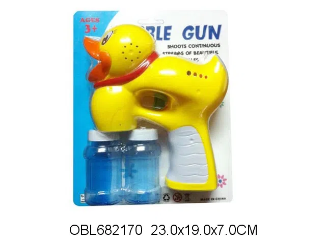 电动大黄鸭泡泡枪带灯光音乐配2瓶泡泡水 无包电_OBL682170