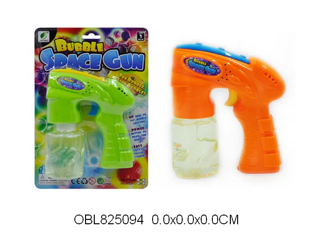 电动泡泡枪带灯光配1瓶泡泡水 无包电 2色混装_OBL825094