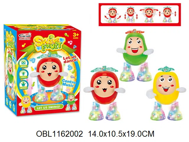 电动跳舞水果总动员带灯光音乐  无包电3AA 3色混装_OBL1162002