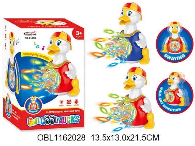 电动幻彩趣鸭带灯光音乐  无包电3AA  2色混装_OBL1162028