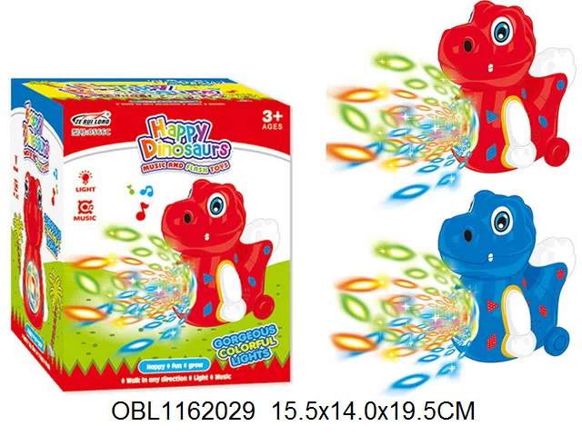 电动炫彩恐龙带灯光音乐  无包电3AA  2色混装_OBL1162029