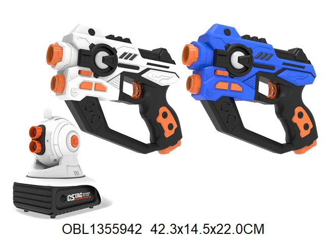 2支庄电动对战枪带灯光声音配投影机 3块卡片 枪各3*AA无包电  投影4*AA无包电_OBL1355942