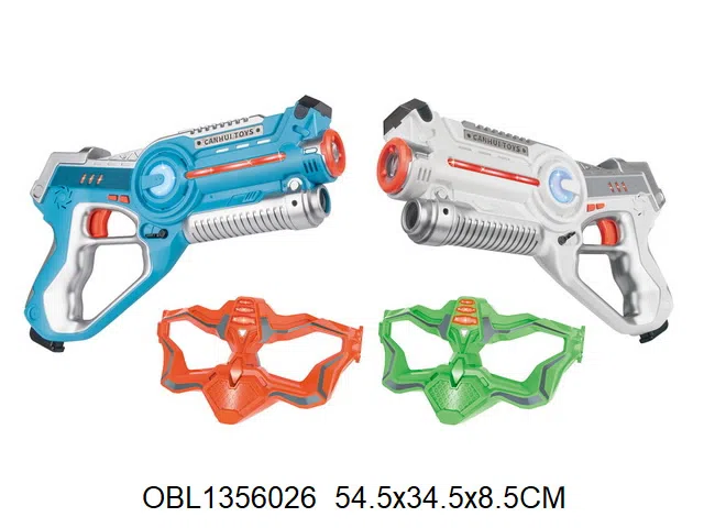 2支庄电动枪带灯光声音配双面罩带灯光   枪4*AA无包电 面罩AG13包电_OBL1356026
