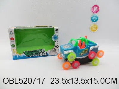 电动明轮越野翻斗车带灯光音乐 无包电 蓝 黄2色混装_OBL520717