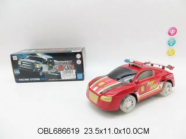 电动万向明轮消防警车带灯光音乐 无包电_OBL686619