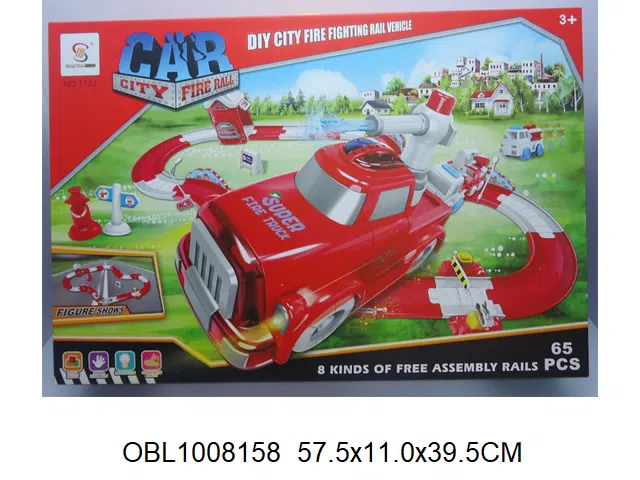 电动消防轨道车套装带灯光音乐 无包电_OBL1008158