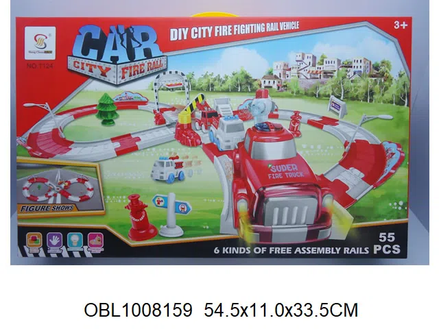 电动消防轨道车套装带灯光音乐 无包电_OBL1008159