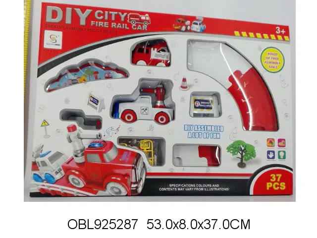 电动消防轨道车套装带灯光音乐 无包电_OBL925287