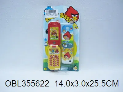 愤怒的小鸟摄像声手机带灯光IC 包电 配2张卡_OBL355622