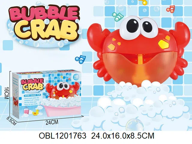 电动螃蟹泡泡机带音乐 2*AA电池无包电_OBL1201763