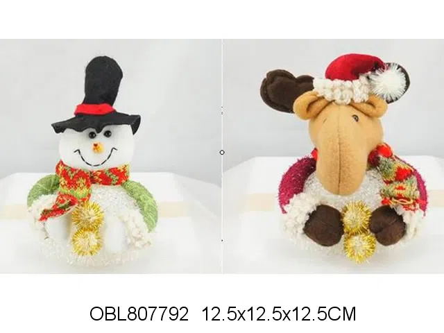 圣诞雪人/小鹿带灯光 LED灯 包电 2款混装_OBL807792