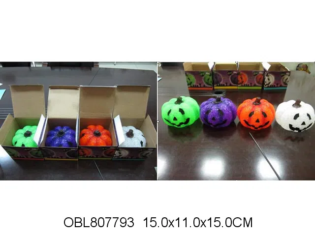 南瓜带灯光 LED灯 包电 4色混装_OBL807793