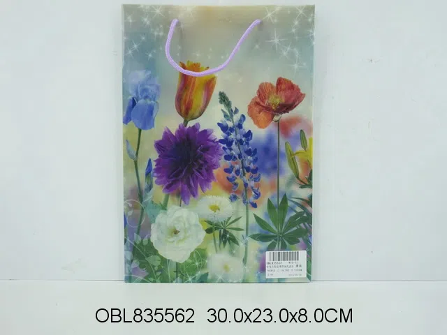 中号方形花海环保礼品袋 膜袋/12个_OBL835562