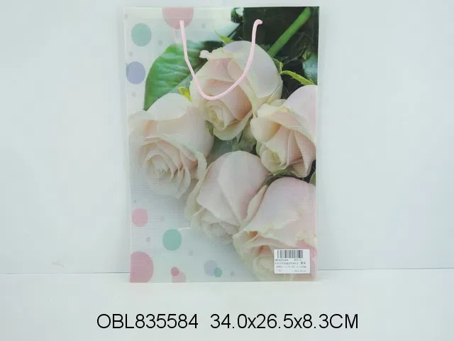 大号方形玫瑰花环保礼品袋 膜袋/12个_OBL835584