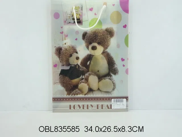 大号方形子母熊环保礼品袋 膜袋/12个_OBL835585