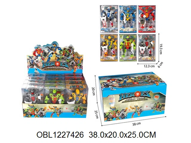 拼装机器人 6款混装  12小盒装1展示盒_OBL1227426