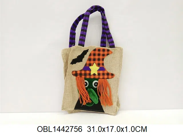 万圣节亚麻手提袋_OBL1442756