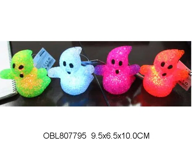 12只庄万圣节鬼魂带灯光 LED灯 包电 4色混装_OBL807795