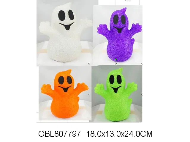 万圣节鬼魂带灯光 LED灯 包电 4色混装_OBL807797