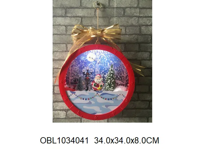 红色飘雪圣诞球带灯光音乐配USB线  无包电池_OBL1034041