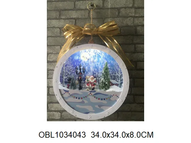 白色飘雪圣诞球带灯光音乐配USB线  无包电池_OBL1034043