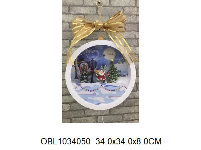 白色飘雪圣诞球带灯光音乐配USB线  无包电池_OBL1034050