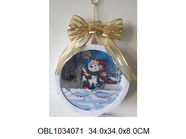 白色飘雪圣诞球带灯光音乐配USB线  无包电池_OBL1034071