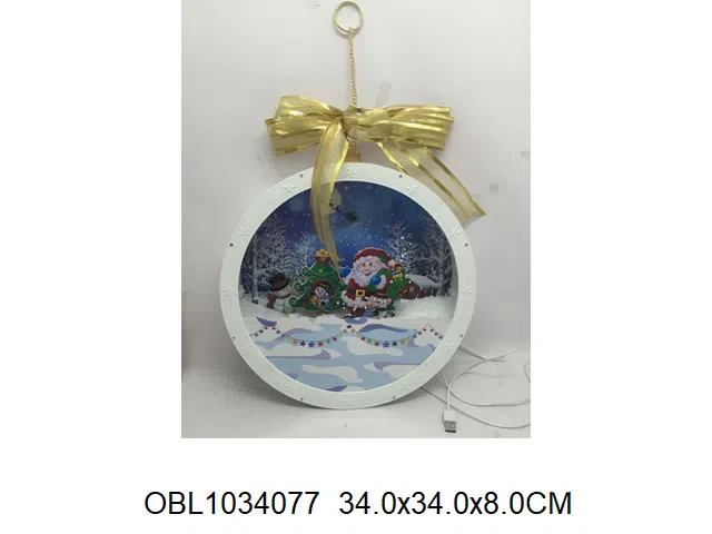 白色飘雪圣诞球带灯光音乐配USB线  无包电池_OBL1034077