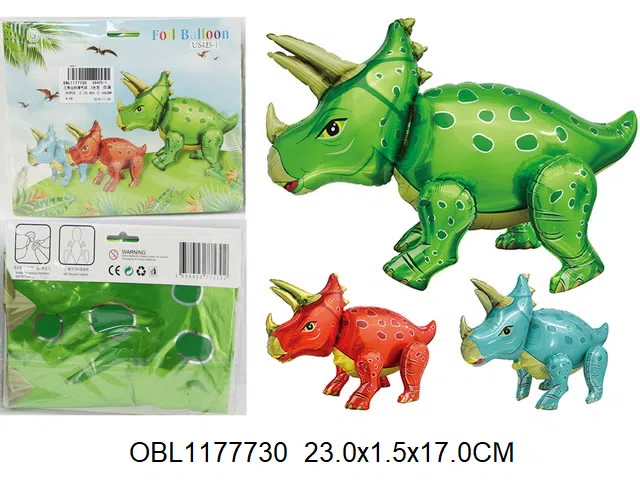 三角龙铝膜气球  3色混装_OBL1177730