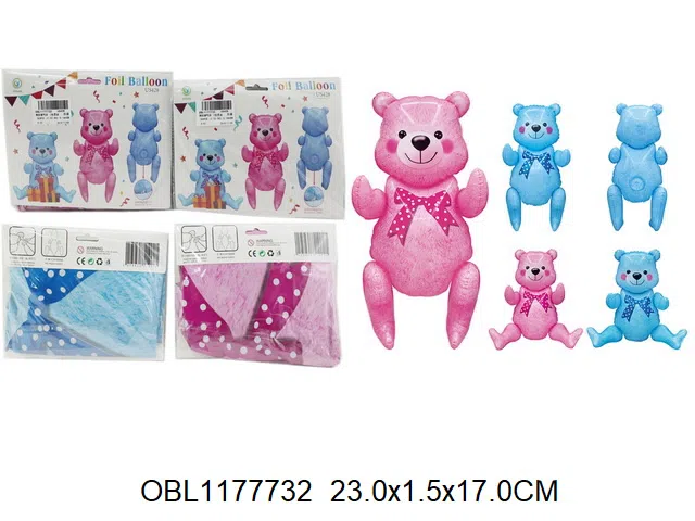 熊铝膜气球  2色混装_OBL1177732