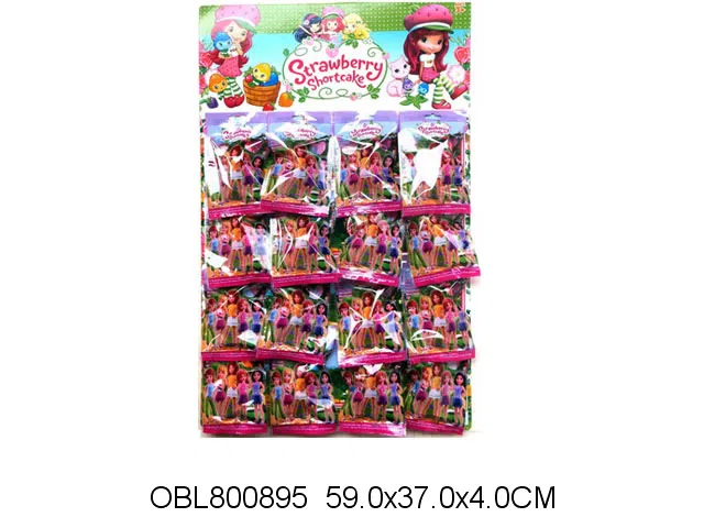 16袋庄3寸草莓公主公仔配1张卡片 8款混装_OBL800895