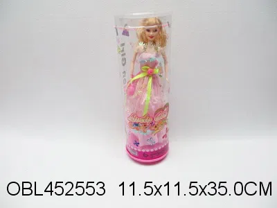 11.5寸实身芭芘配手提袋带音乐盒 衣服1款3色混装_OBL452553