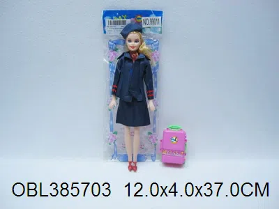 11.5寸空身连体空姐芭芘配拉箱 1款2色_OBL385703