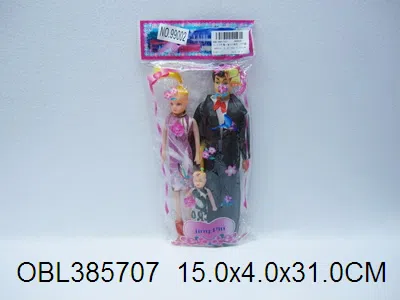 11.5寸空身一家3口芭芘 1款2色_OBL385707