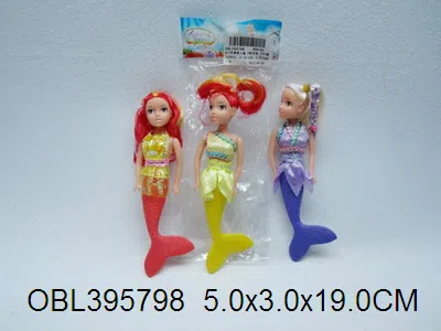 9寸空身美人鱼 3款混装衣服1款2色_OBL395798