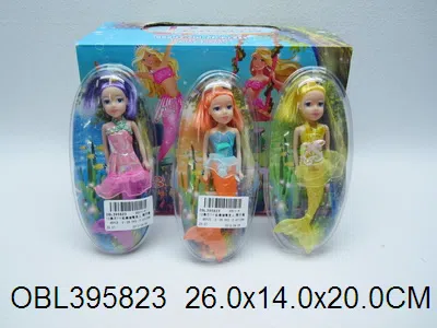 12身庄7寸实身硬尾美人鱼 3款混装1款衣服2色_OBL395823